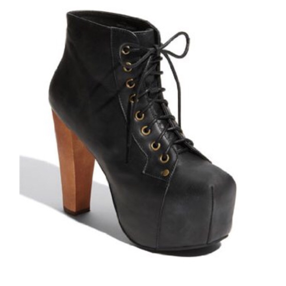 Jeffrey Campbell Lita Bootie / Black Distressed